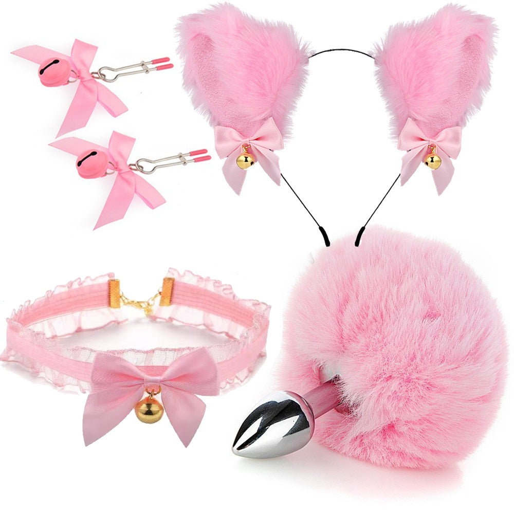 Male and female SM anal plug set