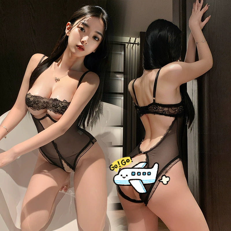 刺绣透明欲诱睡衣