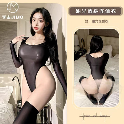 油光紧身情趣内衣C389