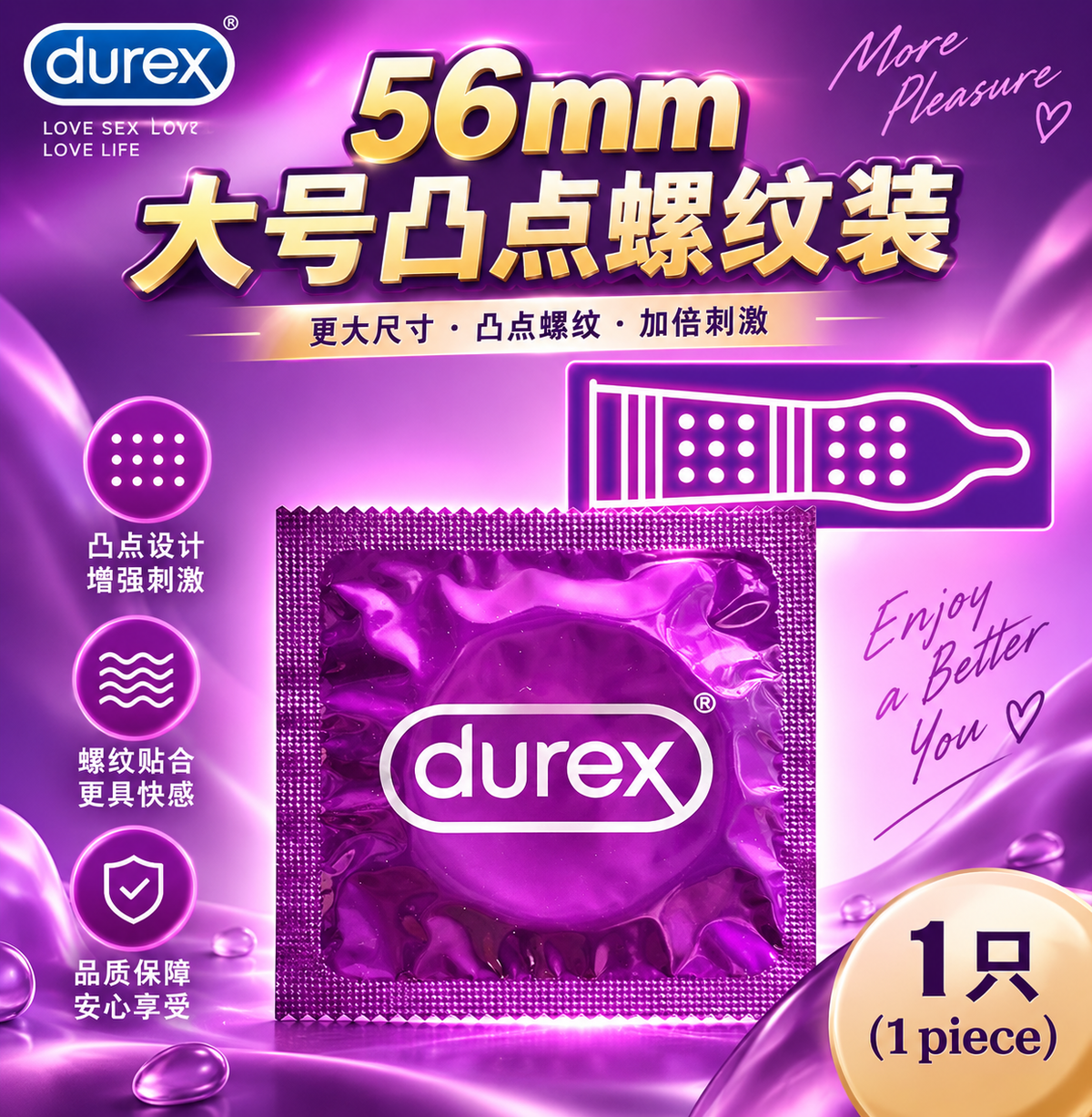 杜蕾斯超薄避孕套【单只】
